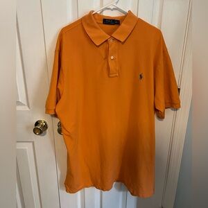 Polo Ralph Lauren Mens XLT Orange Cotton Short Sleeve Polo Shirt